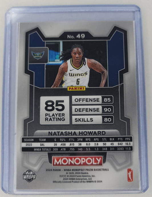 2024 WNBA Natasha Howard Monopoly Prizm basketball card