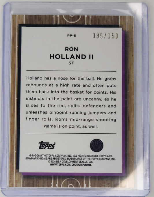 Ron Holland II 2024 Bowman U Chrome Basketball G-League Ignite PP-5 #95/150