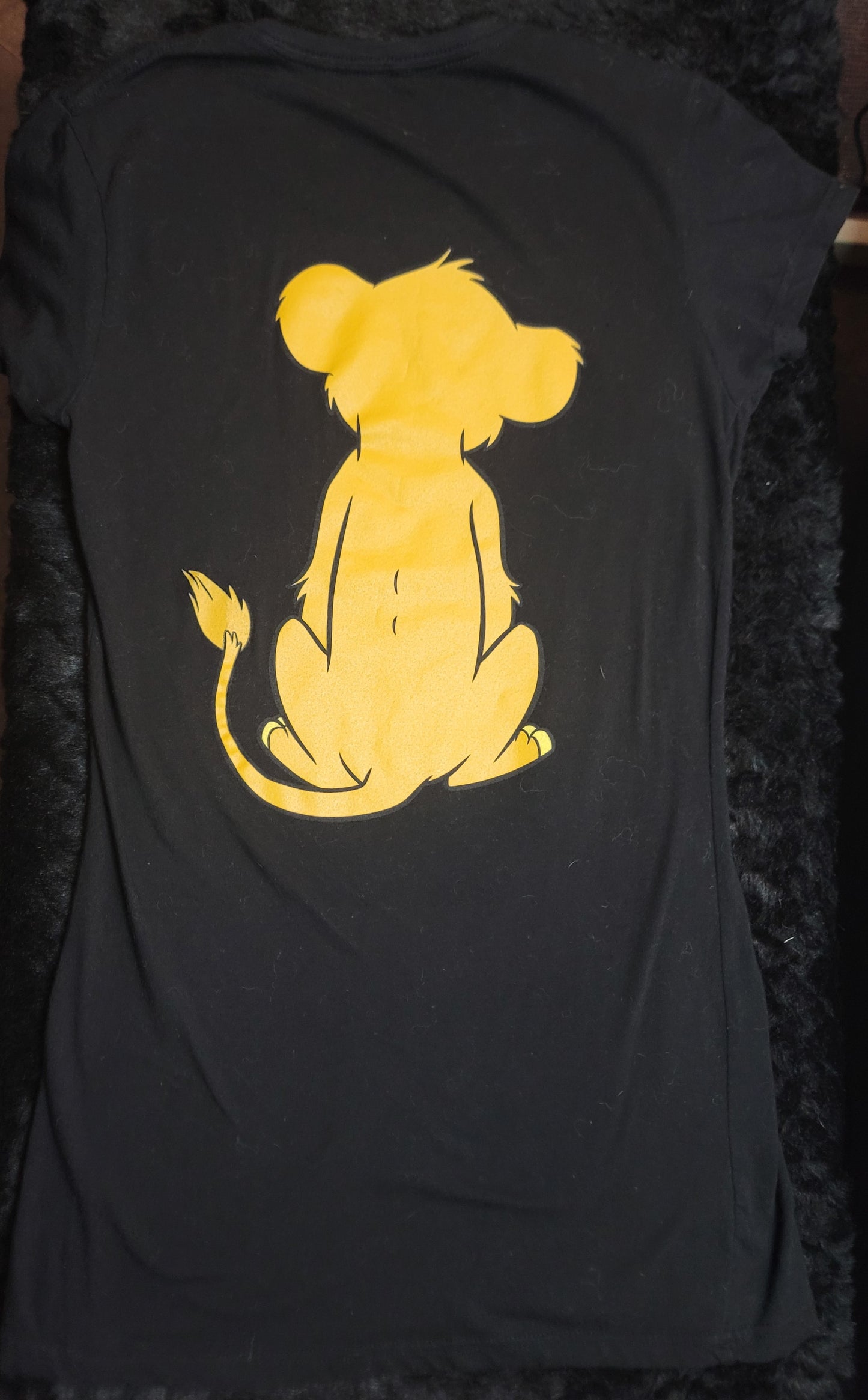 Young Simba The Lion King t-shirt black youth XL girls fit