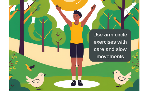 Why are arm circles considered a dangerous stretching exercise?