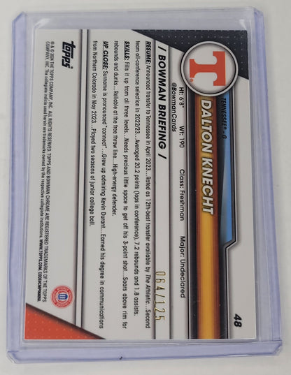 Dalton Knecht #48 Bowman Chrome U Basketball Pink Wave refractor 64/125