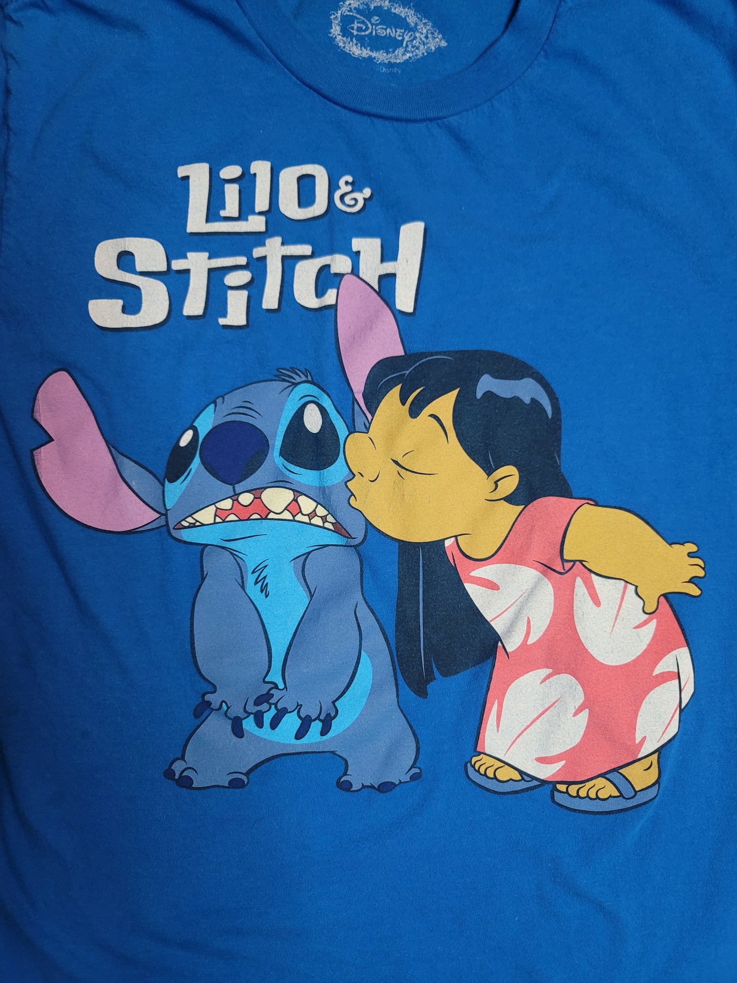 Disney Lilo & Stitch used blue t shirt short sleeve youth medium