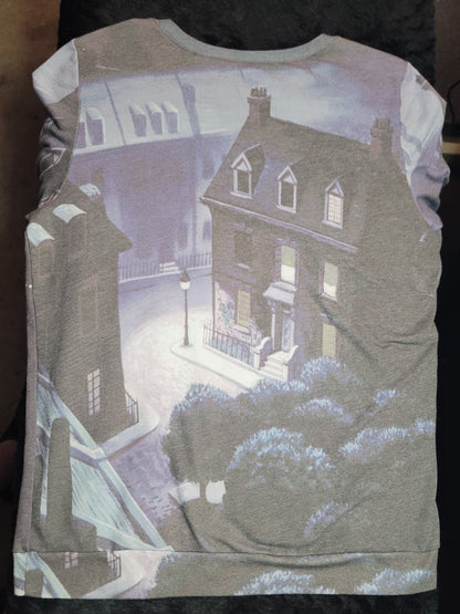 Peter Pan and Wendy graphic sweater London skyline LS XL