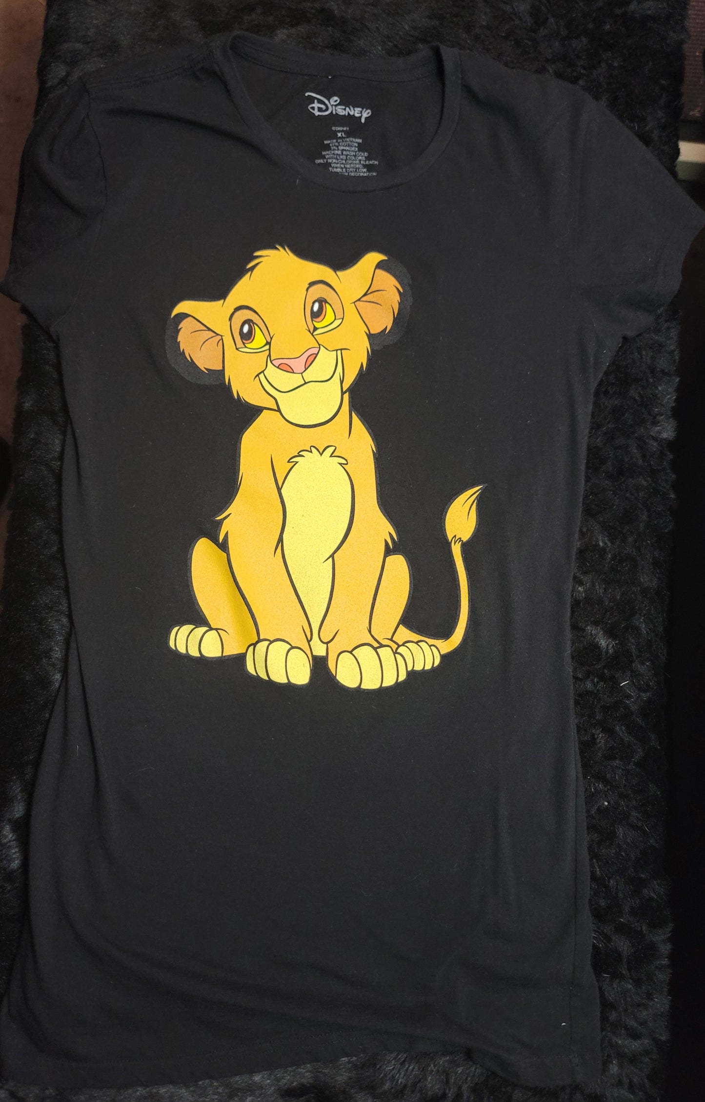 Young Simba The Lion King t-shirt black youth XL girls fit