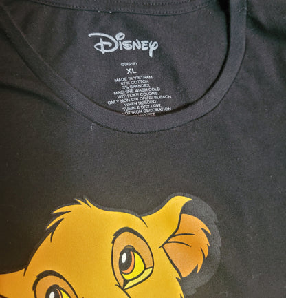 Young Simba The Lion King t-shirt black youth XL girls fit