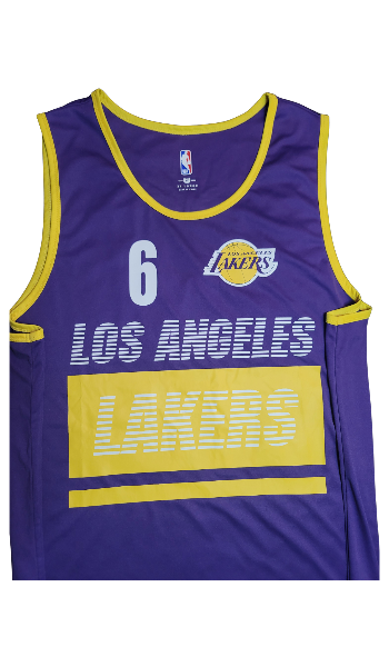 Los Angeles Lakers NBA XXL used Lebron James Jersey #6