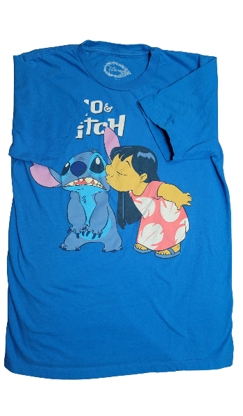 Disney Lilo & Stitch used blue t shirt short sleeve youth medium
