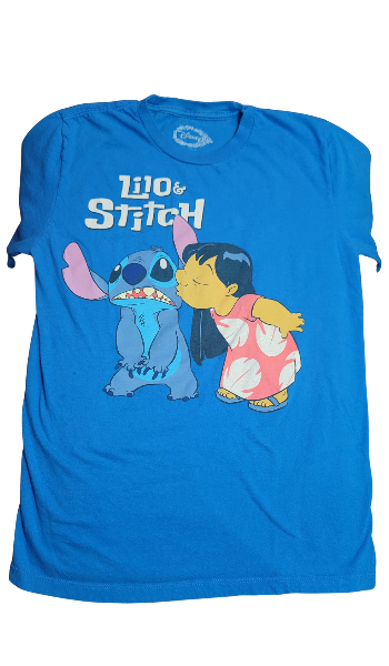Disney Lilo & Stitch used blue t shirt short sleeve youth medium