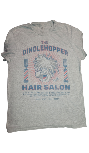 "The Dinglehopper Hair Salon" gray Disney t-shirt Youth M