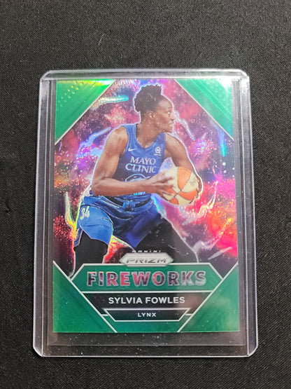 Sylvia Fowles Green prizm parallel Fireworks 2021 WNBA Panini