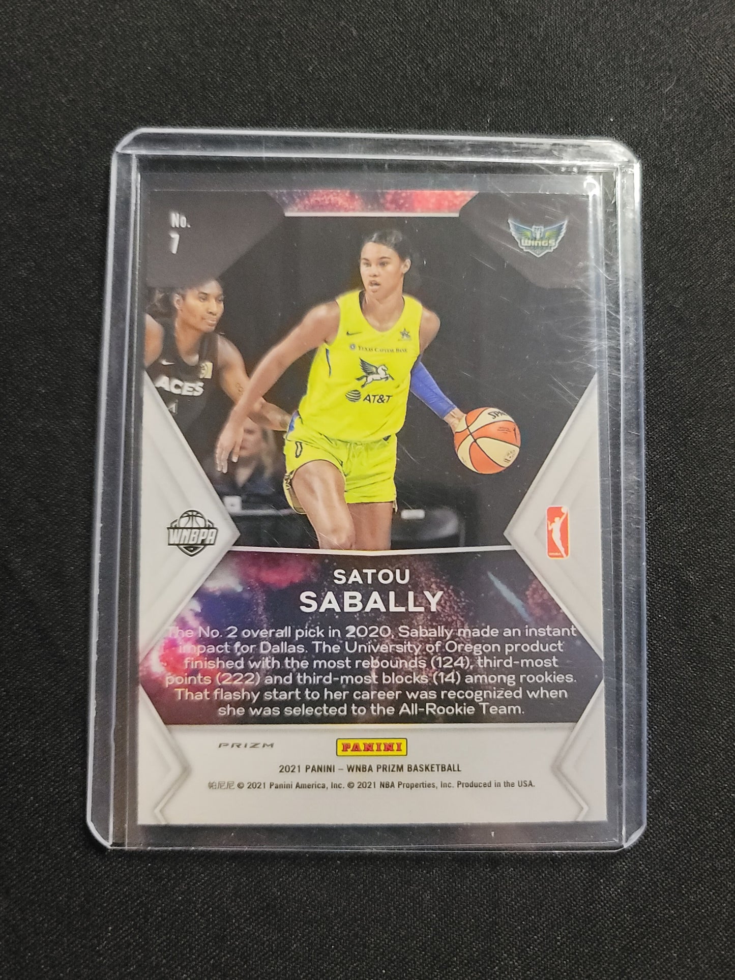 Satou Sabally green Fireworks Satou Sabally prizm 2021 WNBA Panini