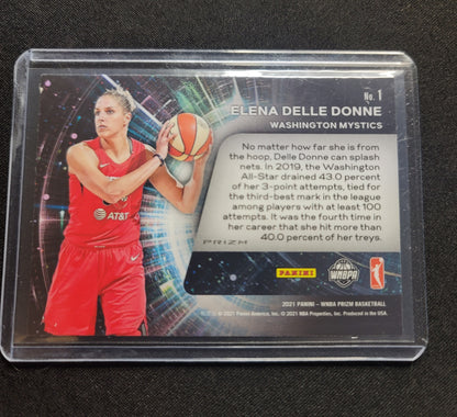 Elena Delle Donne Far Out green prizm 2021 WNBA Panini