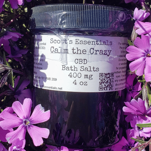 Calm The Crazy 400 mg CBD Bath Salts 4 oz.