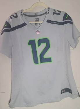 Gray used Fan #12 jersey with number 12 on a white background