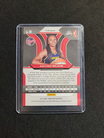 Aaliyah Wilson Rookie green prizm parallel 2021 WNBA Panini