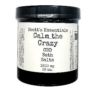 Calm The Crazy 1,600 mg CBD Bath Salts 16 oz.